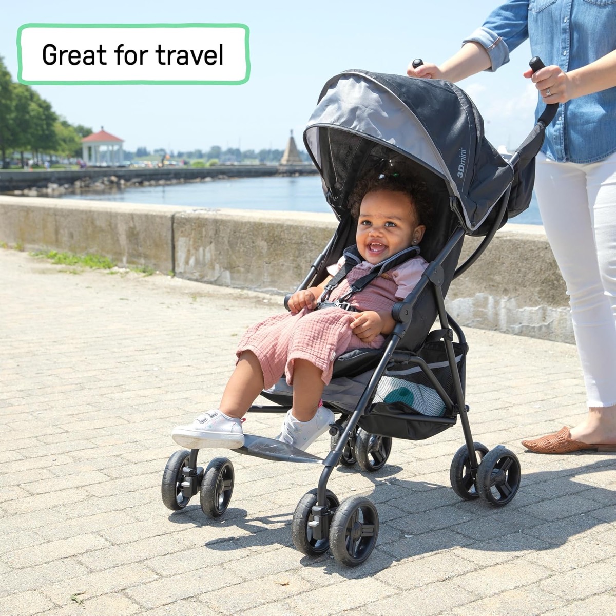 Summer by Ingenuity 3Dmini Convenience Stroller in Gray, folded view from the Gray listing gallery